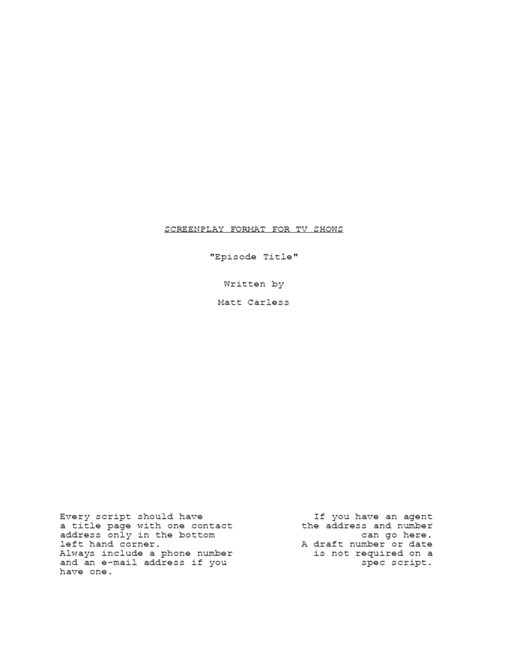 Free screenplays pdf